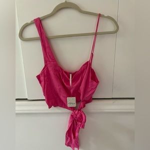 Free people asymmetrical crop top